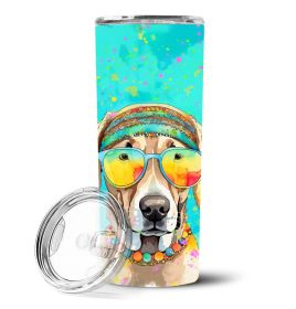 Weimaraner Hippie Dawg Stainless Steel Skinny Tumbler Vacuum Double Walled Reusable Insulated Tumbler Travel Cup for Coffee Cocktails Gift with L