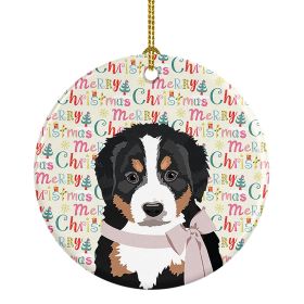 Bernese Mountain Dog Puppy #1 Christmas Ceramic Ornament Christmas Tree Hanging Decorations for Home Christmas Holiday, Party, Gift, 3 in, Multic