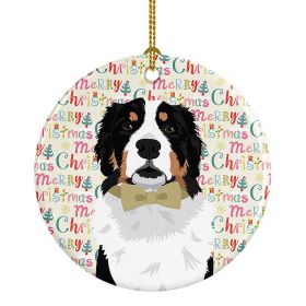 Bernese Mountain Dog #2 Christmas Ceramic Ornament Christmas Tree Hanging Decorations for Home Christmas Holiday, Party, Gift, 3 in, Multicolor