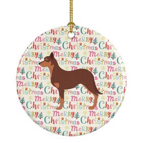 Australian Kelpie Dog Merry Christmas Ceramic Ornament Christmas Tree Hanging Decorations for Home Christmas Holiday, Party, Gift, 3 in, Multicol