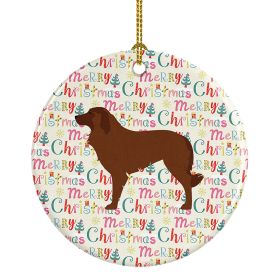 Portuguese Sheepdog Dog Merry Christmas Ceramic Ornament Christmas Tree Hanging Decorations for Home Christmas Holiday, Party, Gift, 3 in, Multic
