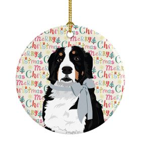 Bernese Mountain Dog #3 Christmas Ceramic Ornament Christmas Tree Hanging Decorations for Home Christmas Holiday, Party, Gift, 3 in, Multicolor