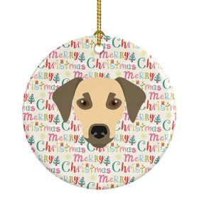 Sato Dog Merry Christmas Ceramic Ornament Christmas Tree Hanging Decorations for Home Christmas Holiday, Party, Gift, 3 in, Multicolor