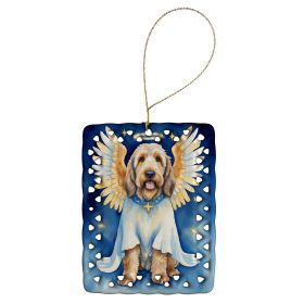 Otterhound My Angel Porcelain Ornament Christmas Tree Hanging Decorations for Home Christmas Holiday, Rectangle, Gift, Multicolor