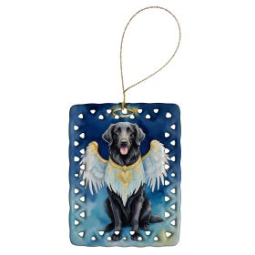 Flat-Coated Retriever My Angel Porcelain Ornament Christmas Tree Hanging Decorations for Home Christmas Holiday, Rectangle, Gift, Multicolor