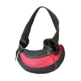 Pet Carrier for Dogs Cats Hand Free Sling Adjustable Padded Strap Tote Bag Breathable Shoulder Bag Carrying Small Dog Cat (Option: Red_L)