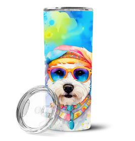 Bichon Frise Hippie Dawg Stainless Steel Skinny Tumbler Vacuum Double Walled Reusable Insulated Tumbler Travel Cup for Coffee Cocktails Gift with (Default: Default)