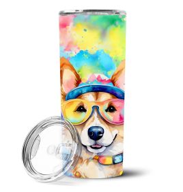Corgi Hippie Dawg Stainless Steel Skinny Tumbler Vacuum Double Walled Reusable Insulated Tumbler Travel Cup for Coffee Cocktails Gift with Lid, 2 (Default: Default)
